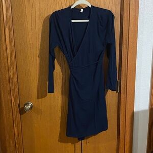 Pinkblush Navy Blue Wrap Dress